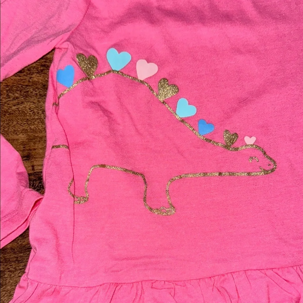 Carter's Pink Long Sleeve Tee with Ruffle Hem